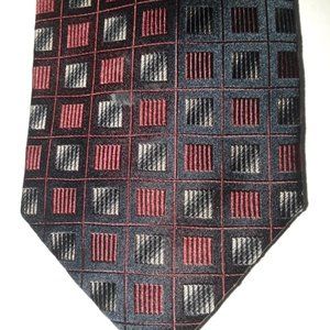 VINTAGE BOCA CLASSICS 100% SILK NECKTIE - CLASSIC GEOMETRIC PATTERN